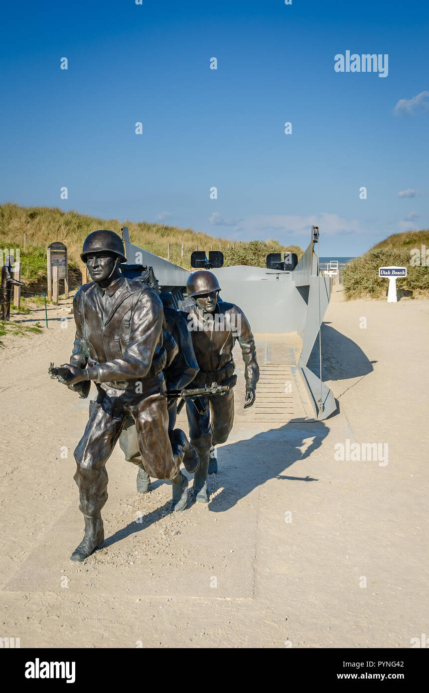Utah beach statue Stock Photo Alamy