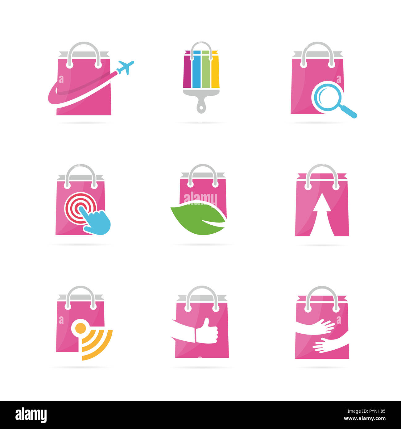 Set Of Shop Logo Combination Deal And Retail Symbol Or Icon Unique Sale And Bag Logotype Design Template Stock Photo Alamy Set Of Shop Logo Combination Deal And Retail Symbol Or Icon Unique Sale And Bag Logotype Design Template Stock Photo Alamy