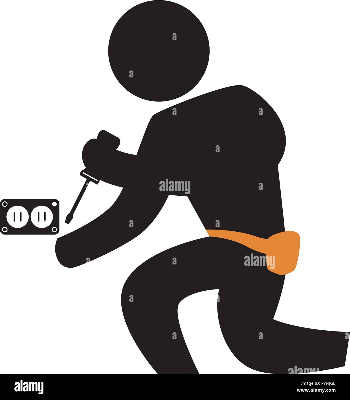 electrical technician silhouette avatar vector illustration design ...