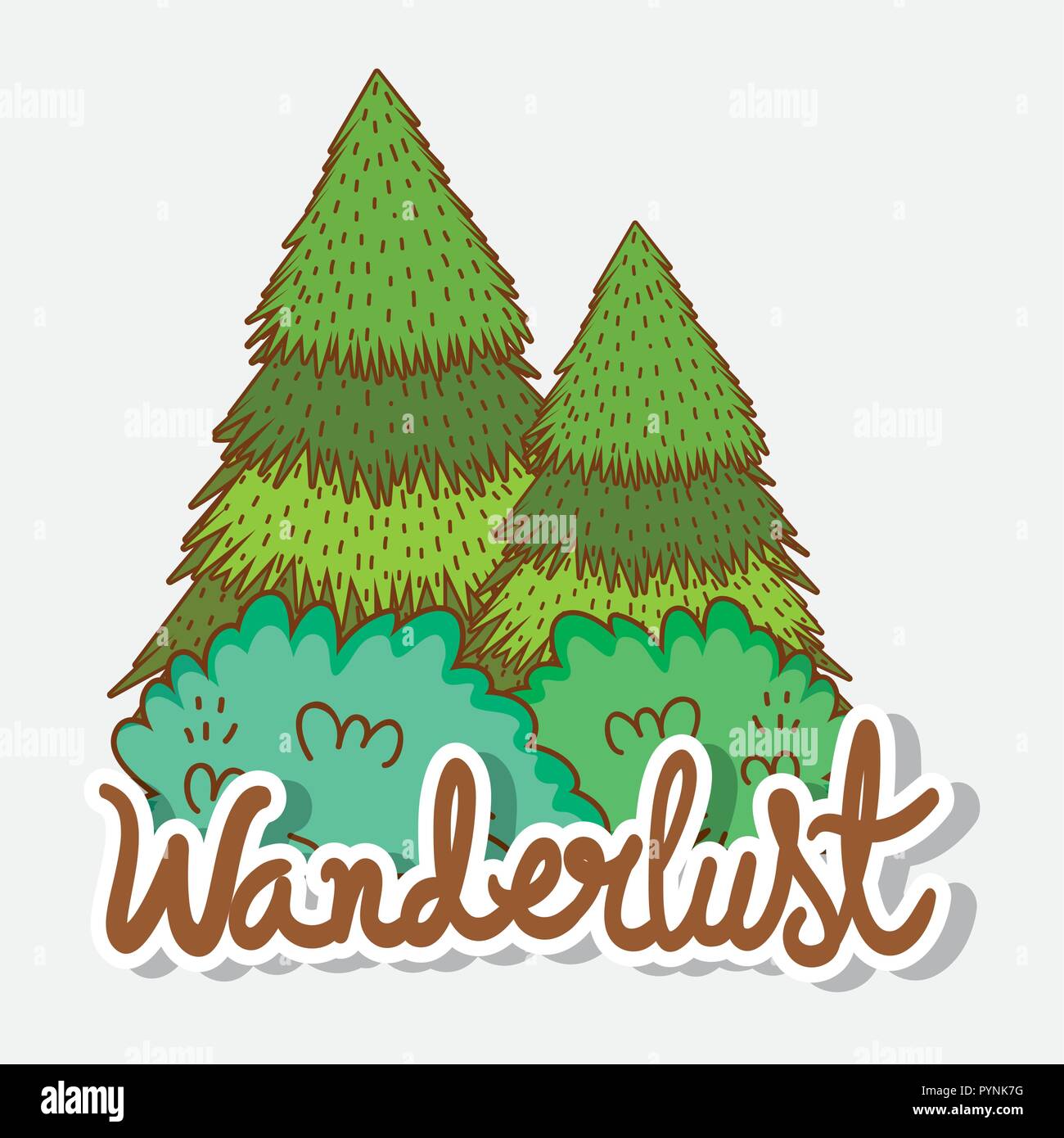 nature trees to wanderlust explore adventure Stock Vector Image & Art ...