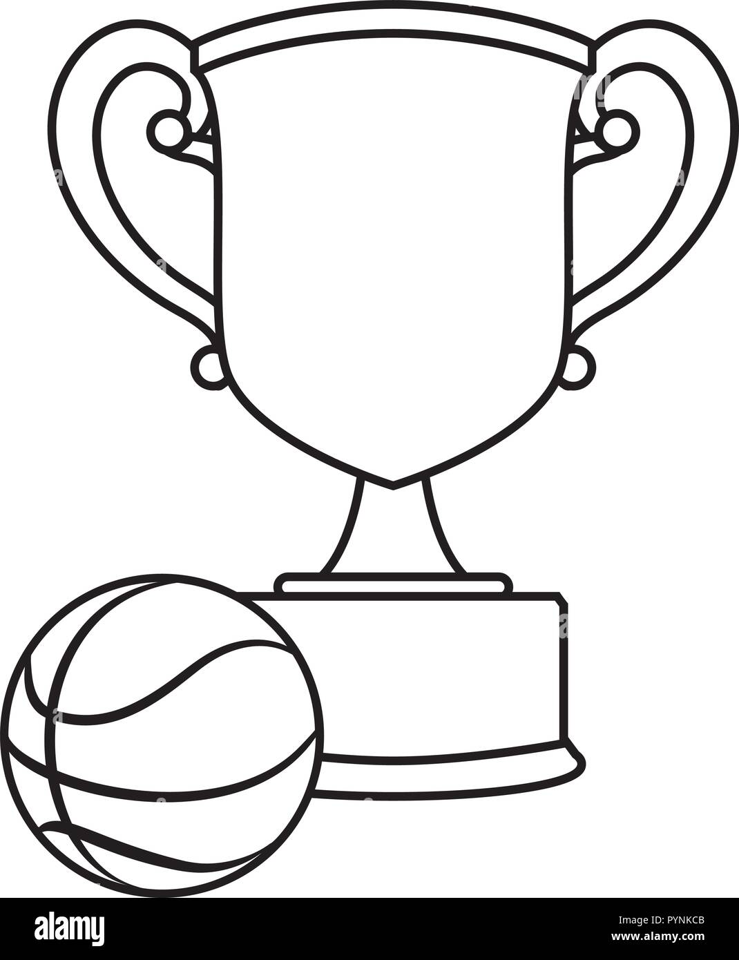 Trophy Ball Basketball Sport Award Vector Illustration Royalty Free SVG,  Cliparts, Vectors, and Stock Illustration. Image 123359166.
