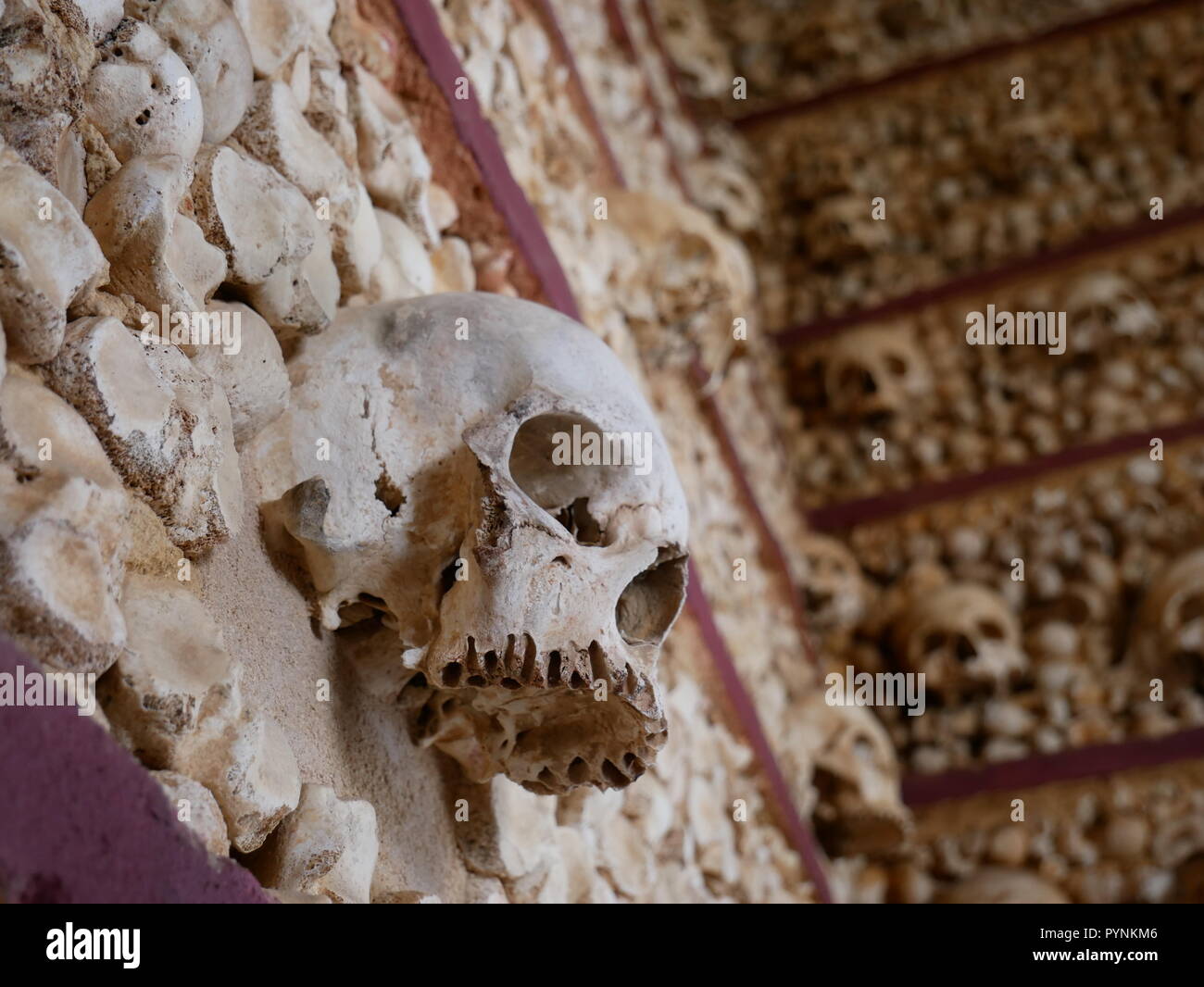 18th-century Catholic church known for its small chapel built out of the  bones & skulls of monks Stock Photo - Alamy