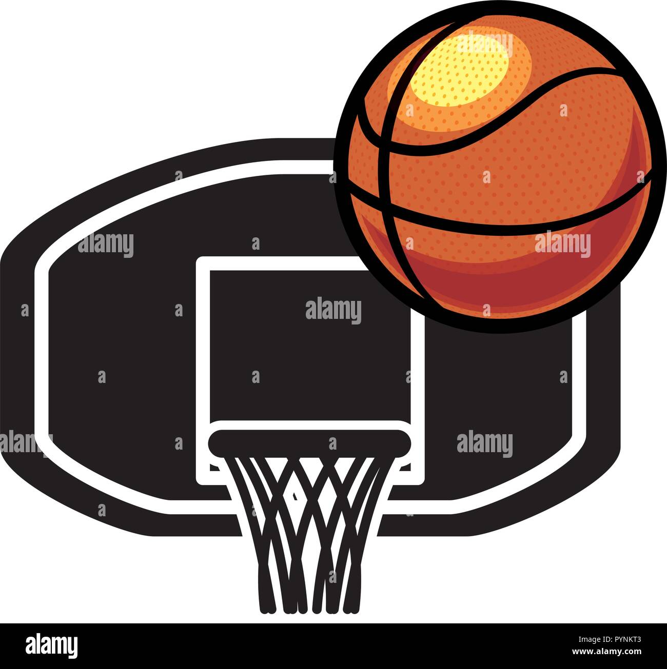 basketball balloon with basket board vector illustration design Stock Vector Image Art - Alamy