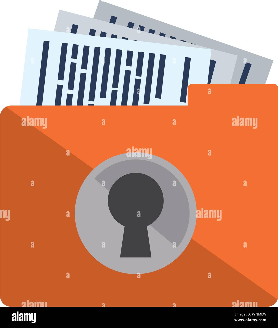 folder with secure padlock vector illustration design Stock Vector ...
