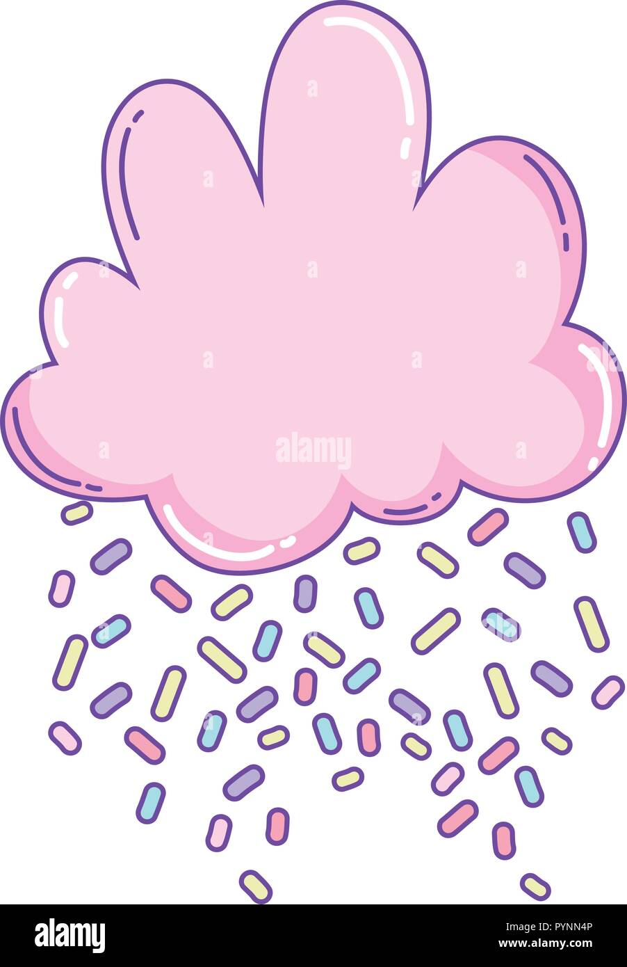 BASIC CREW - CLOUD PRINT - CANDY main image 0