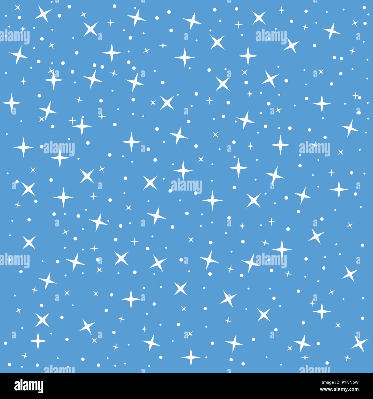 Seamless pattern with falling snow. Cartoon style. Stock Vector