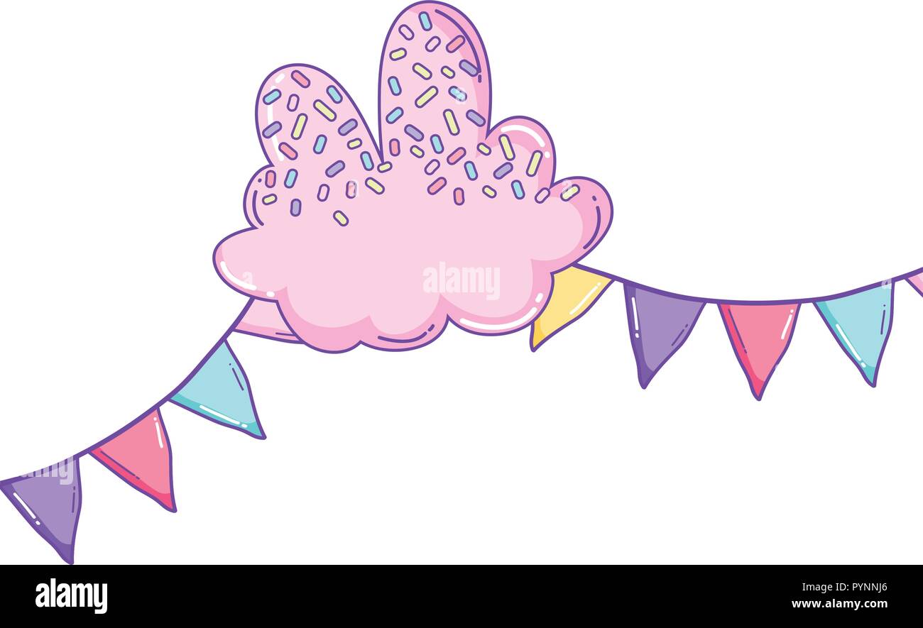 Candy cloud and pennants Stock Vector Image & Art Alamy