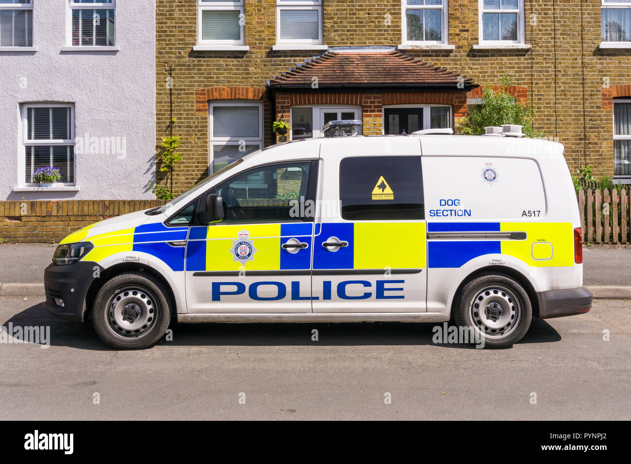 British Transport Police Dog Section van. Stock Photo