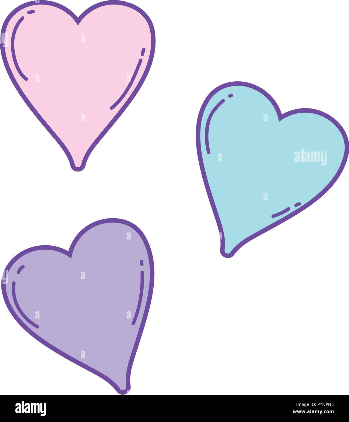 Cute Hearts Drawings Stock Vector Image Art Alamy Cute Hearts Drawings Stock Vector Image Art Alamy
