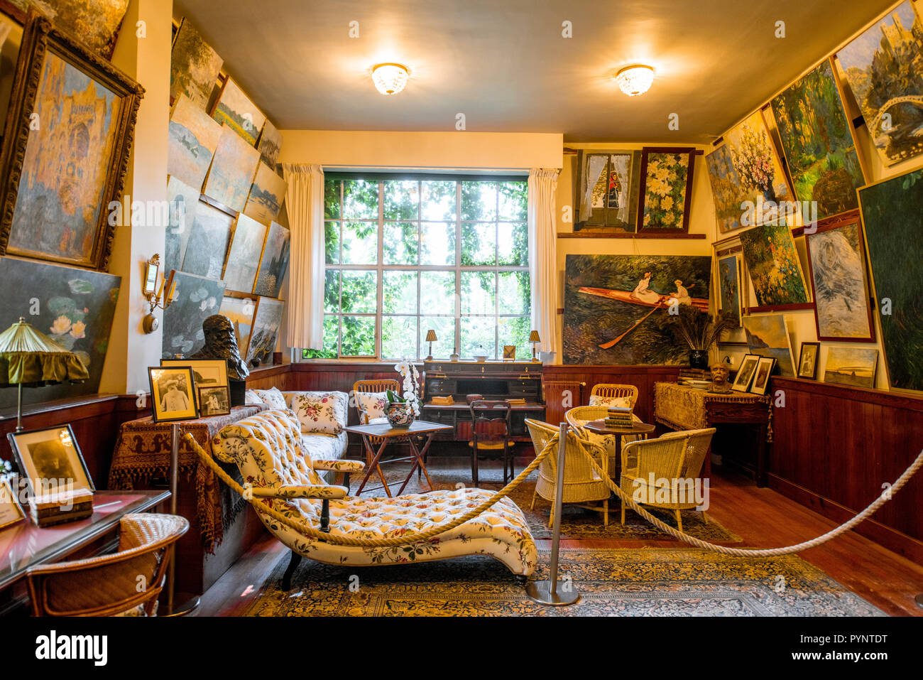 GIVERNY, FRANCE - September 03, 2017: Interior of Claude