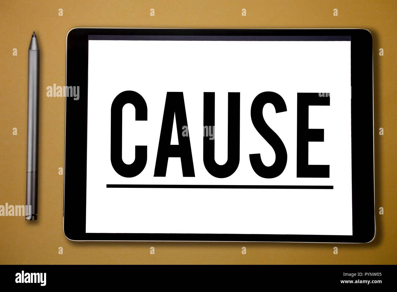 Text sign showing Cause. Conceptual photo Person Thing that gives rise ...