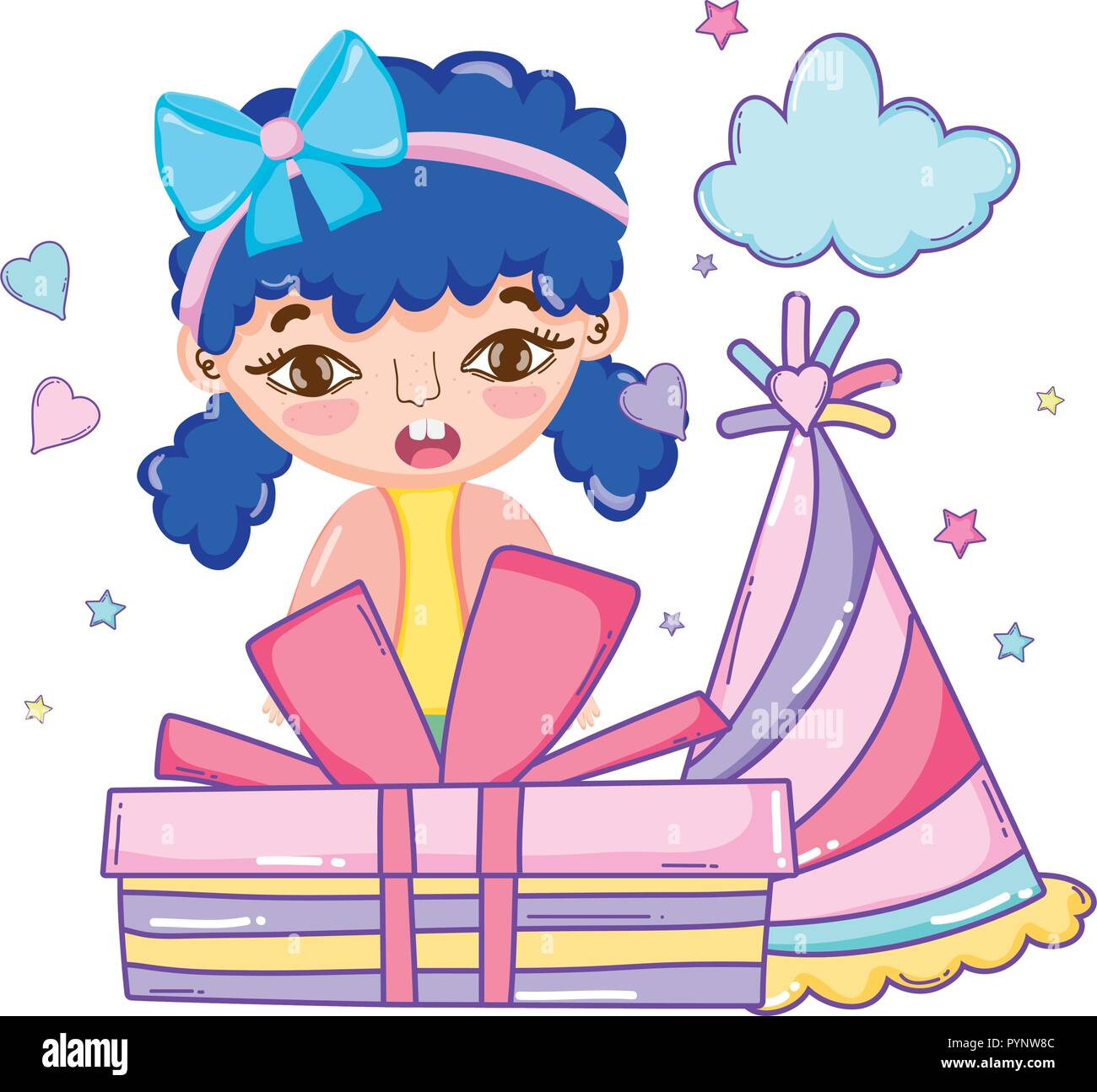 Happy birthday girl cartoons Stock Vector Image & Art - Alamy