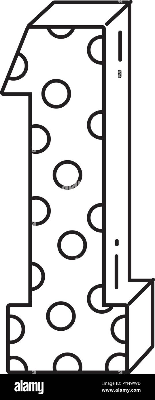 Birthday candle number black and white Stock Vector Image & Art Alamy