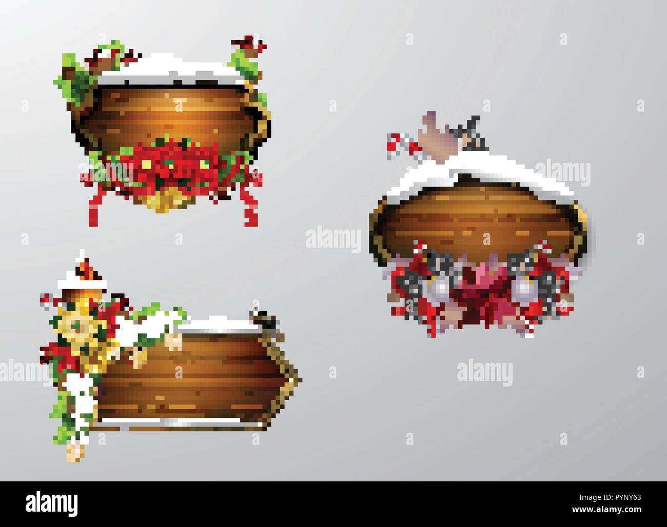 Vector wooden christmas board Stock Vector Image & Art - Alamy