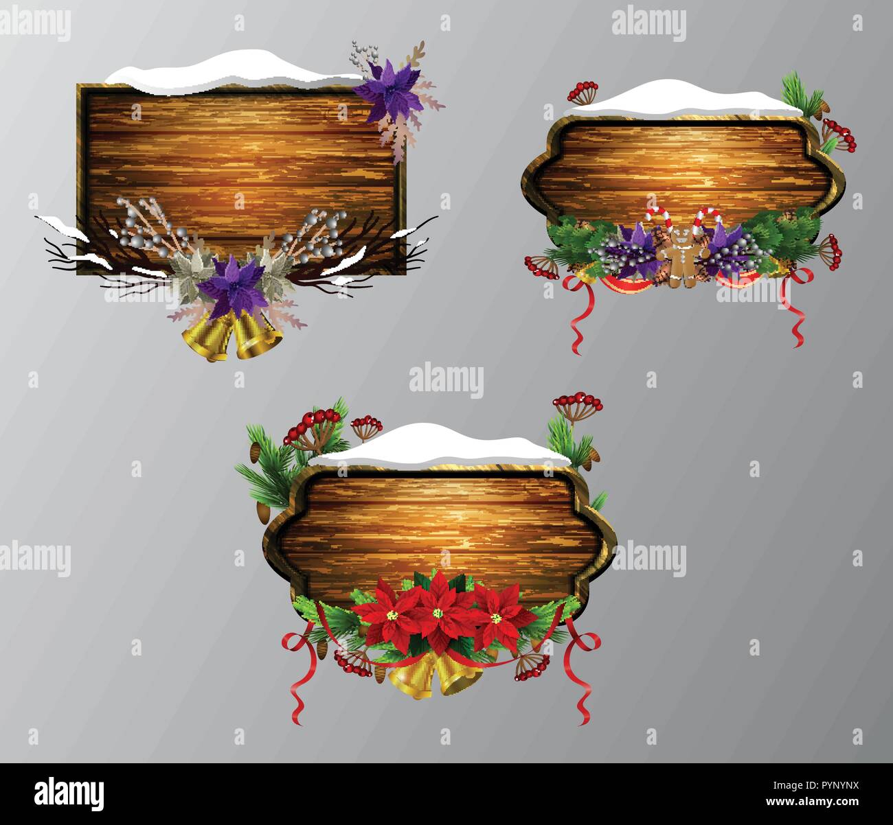 Vector wooden christmas board Stock Vector Image & Art - Alamy