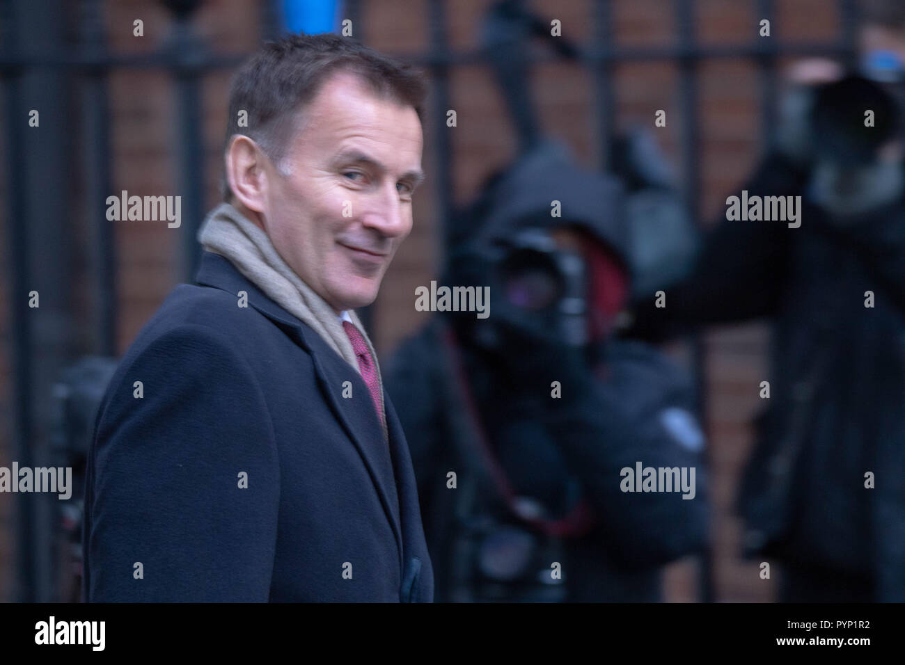London 19th October 2018, Jeremy Hunt MP, Foreign Secretary arrives for a pre budget cabinet meeting at   Downing Street, London ahead of the 2018 budget. Credit Ian Davidson/Alamy Live News Stock Photo