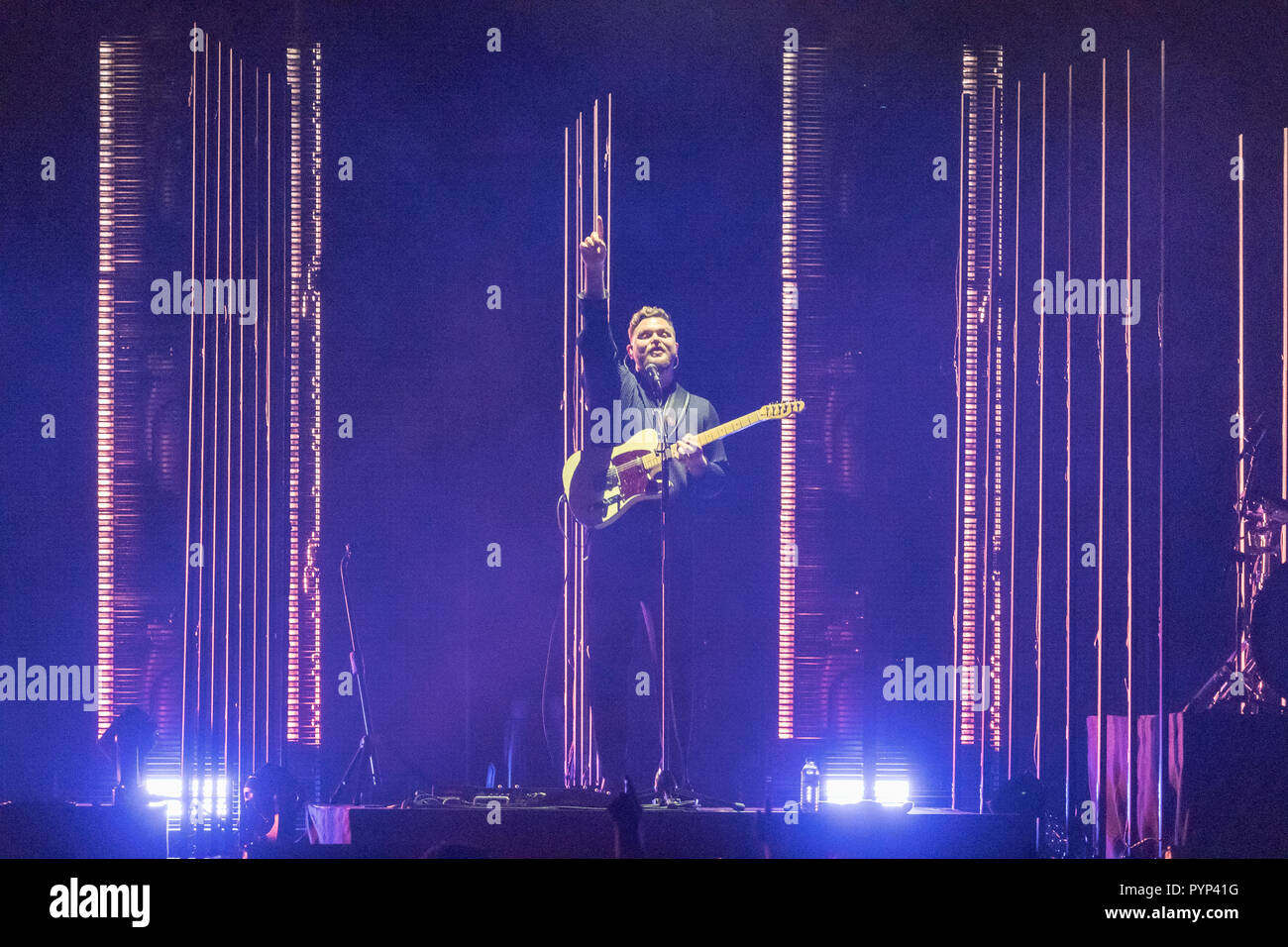 Joe Newman of AltJ performing live on stage at The Royal Albert Hall