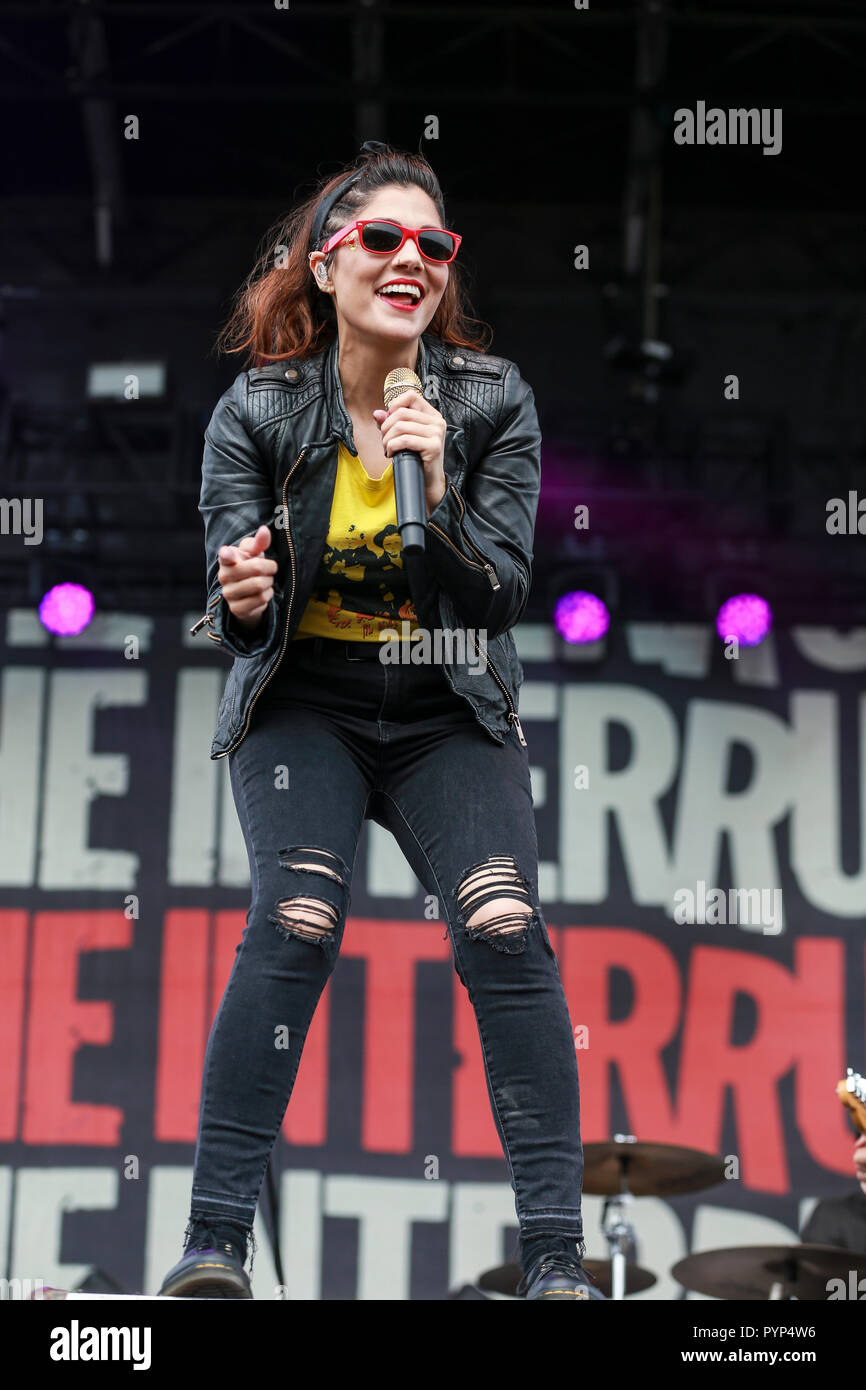 Huntington Beach Ca 28th Oct 18 Lead Vocalist Aimee Allen Of The Interrupters Performs At Surf City Blitz At Huntington State Beach On October 28 18 In Huntington Beach Ca Credit Cvp Image Huntington Beach Ca 28th Oct 18 Lead Vocalist Aimee Allen Of The Interrupters Performs At Surf City Blitz At Huntington State Beach On October 28 18 In Huntington Beach Ca Credit Cvp Image