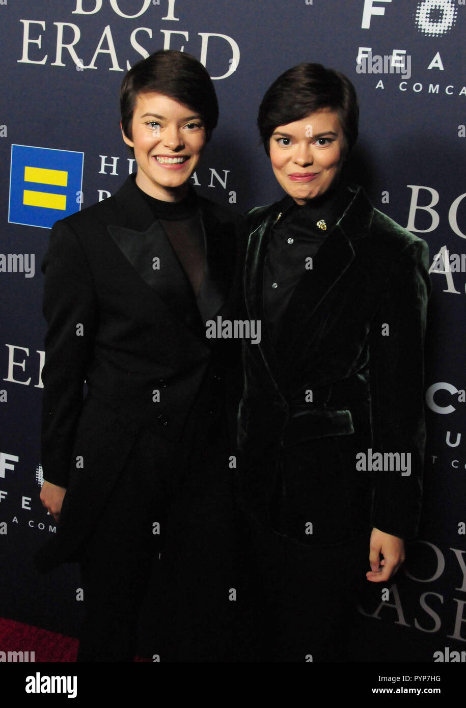 LOS ANGELES, CA - OCTOBER 29: Actress Emily Hinkler and sister