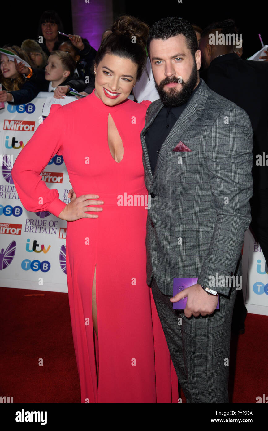 LONDON, UK. October 29, 2018: Sophie Austin & Shayne Ward at the Pride