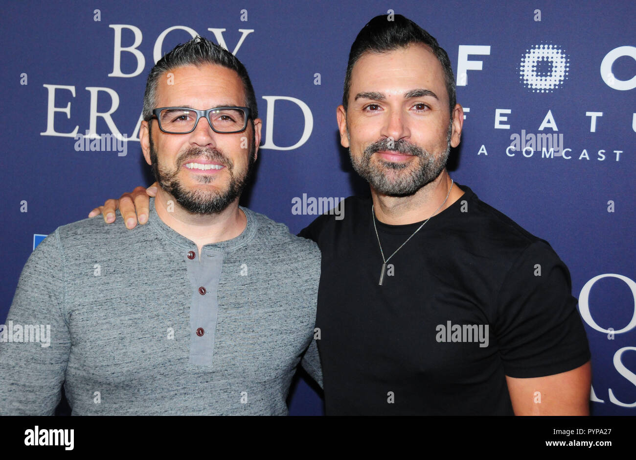 LOS ANGELES, CA - OCTOBER 29: Jeff Zarrillo and Paul Katami attend the premiere of Focus Features' 'Boy Erased' on October 29, 2018 at the Directors Guild of America in Los Angeles, California. Photo by Barry King/Alamy Live News Stock Photo