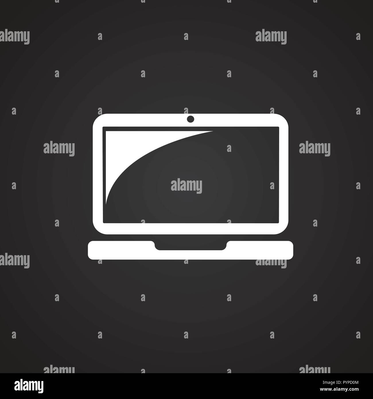 Computer pc on white background Stock Vector