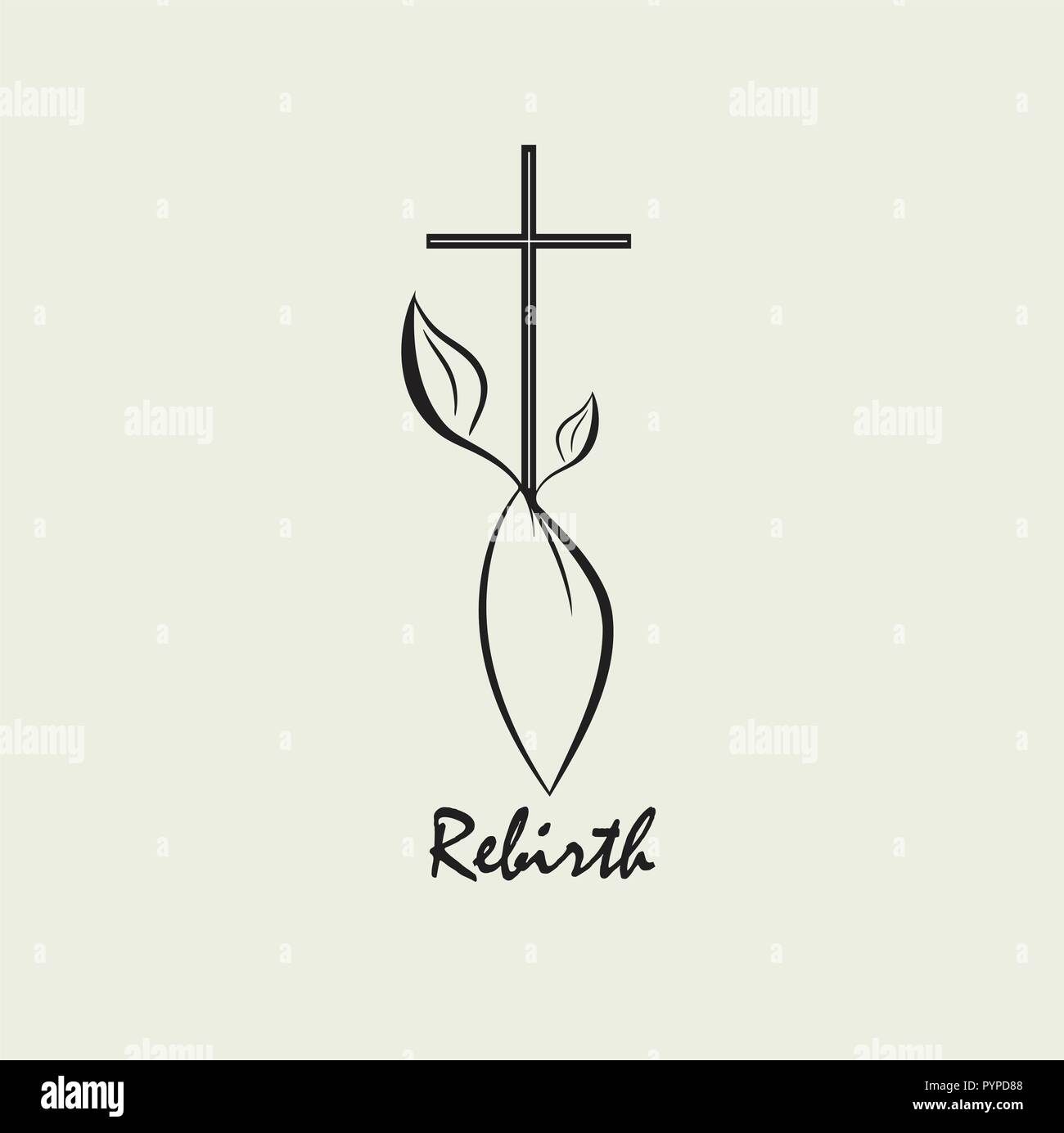 Christian Rebirth Logo Stock Vector
