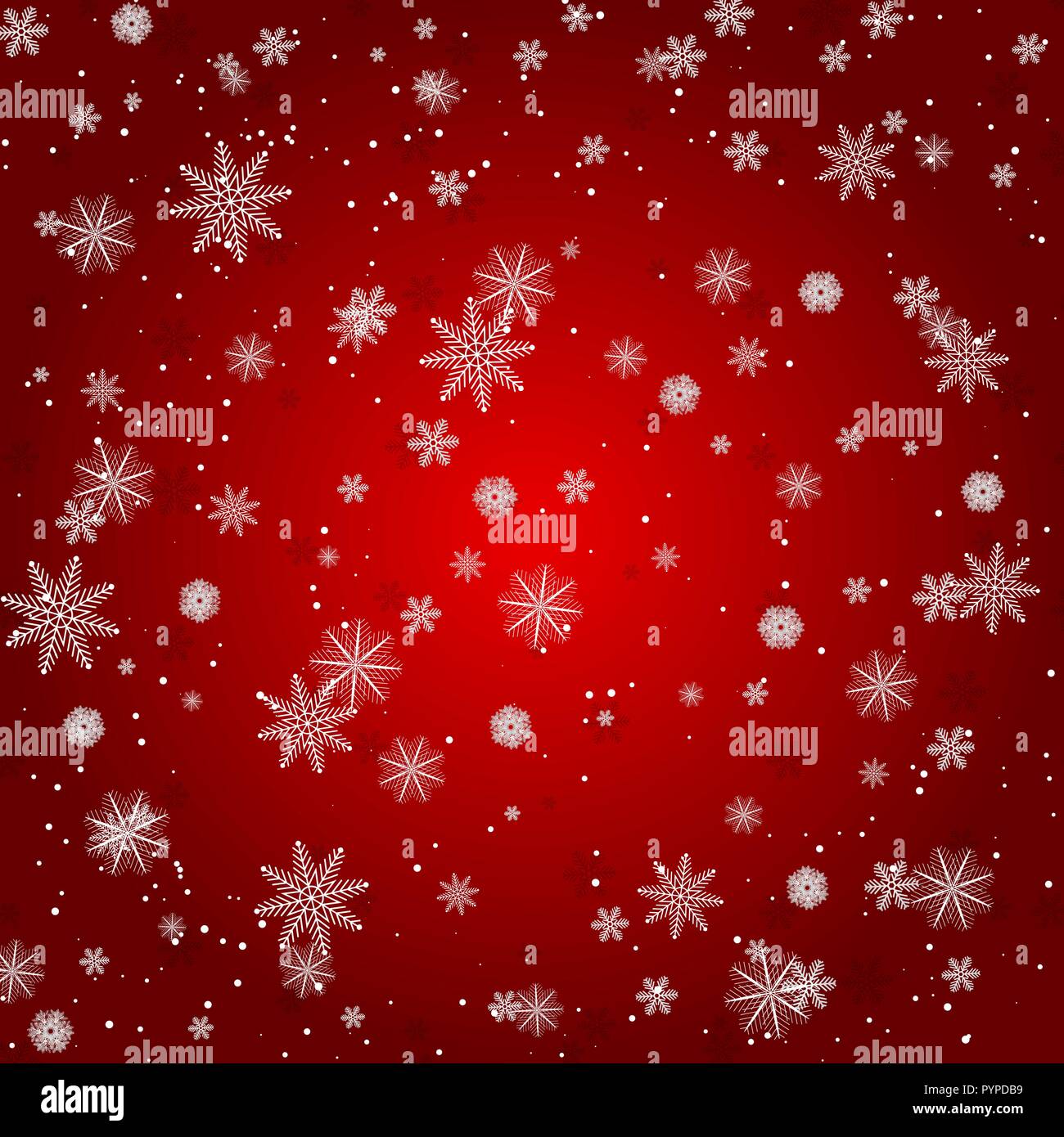 Christmas snowflake with night star light and snow fall abstract bakcground vector illustration eps10 Stock Vector