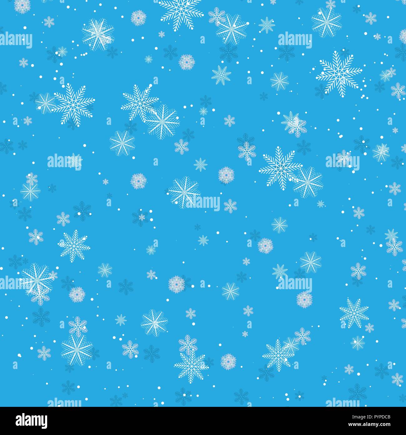 Winter blue background with snowflakes. Vector Illustration Stock ...