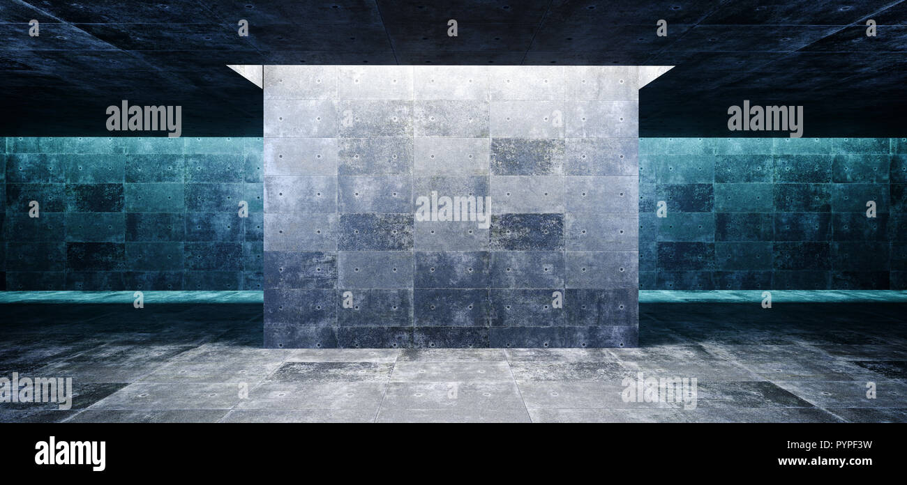 Abstract Dark Grungy Concrete Surreal Tunnel Interior Background 3d Stock Photo Alamy