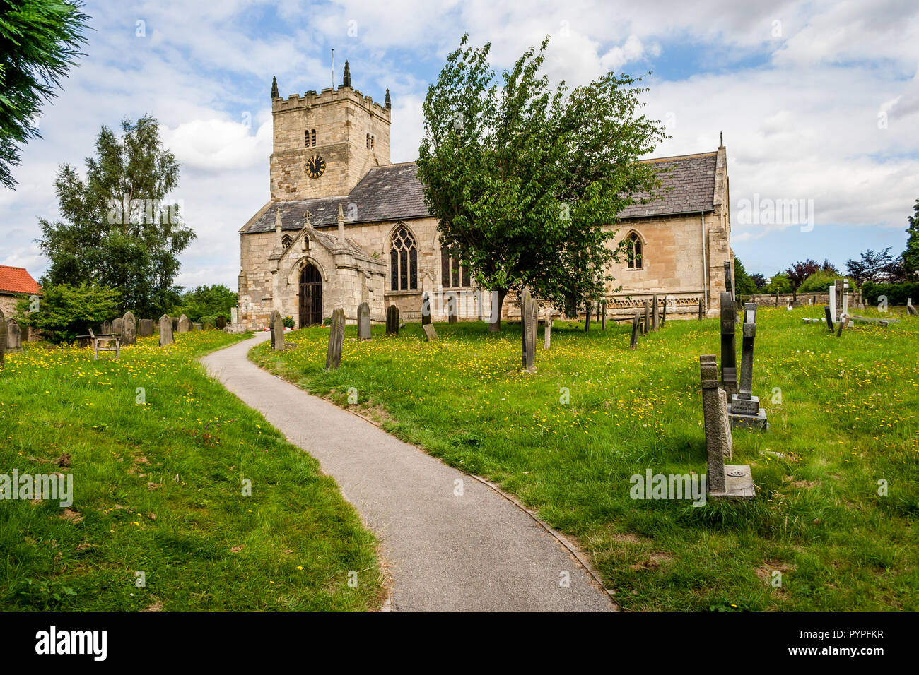 The Parish Church of St Luke and All Saints at Darrington West Yorkshire Stock Photo