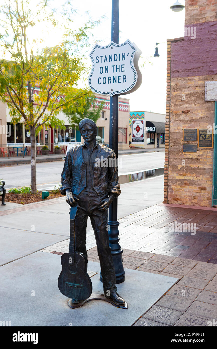 Eagles Standin' on the corner in winslow, arizona attraction Stock