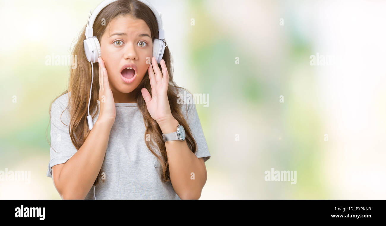 Beautiful Girl Wearing Headphones