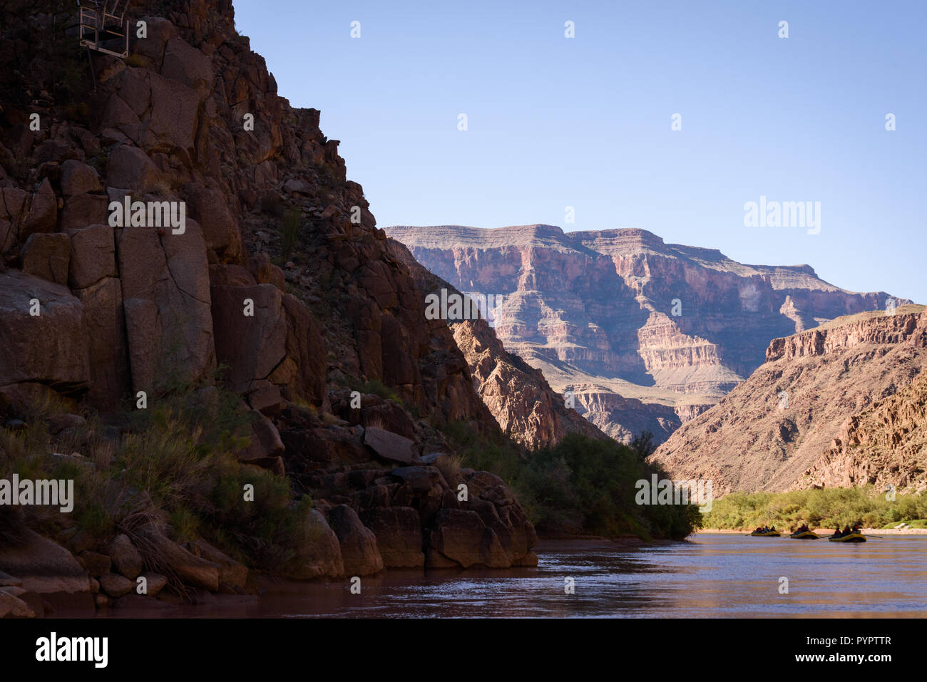 Rafting the Colorado River, Grand Canyon, Arizona, USA. Stock Photo
