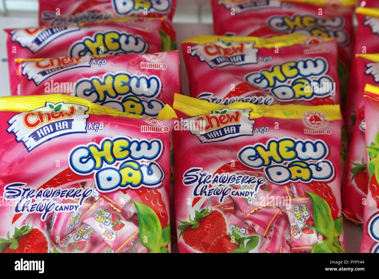 Chewy candy made in Vietnam and on sale in North Korea Stock Photo Alamy