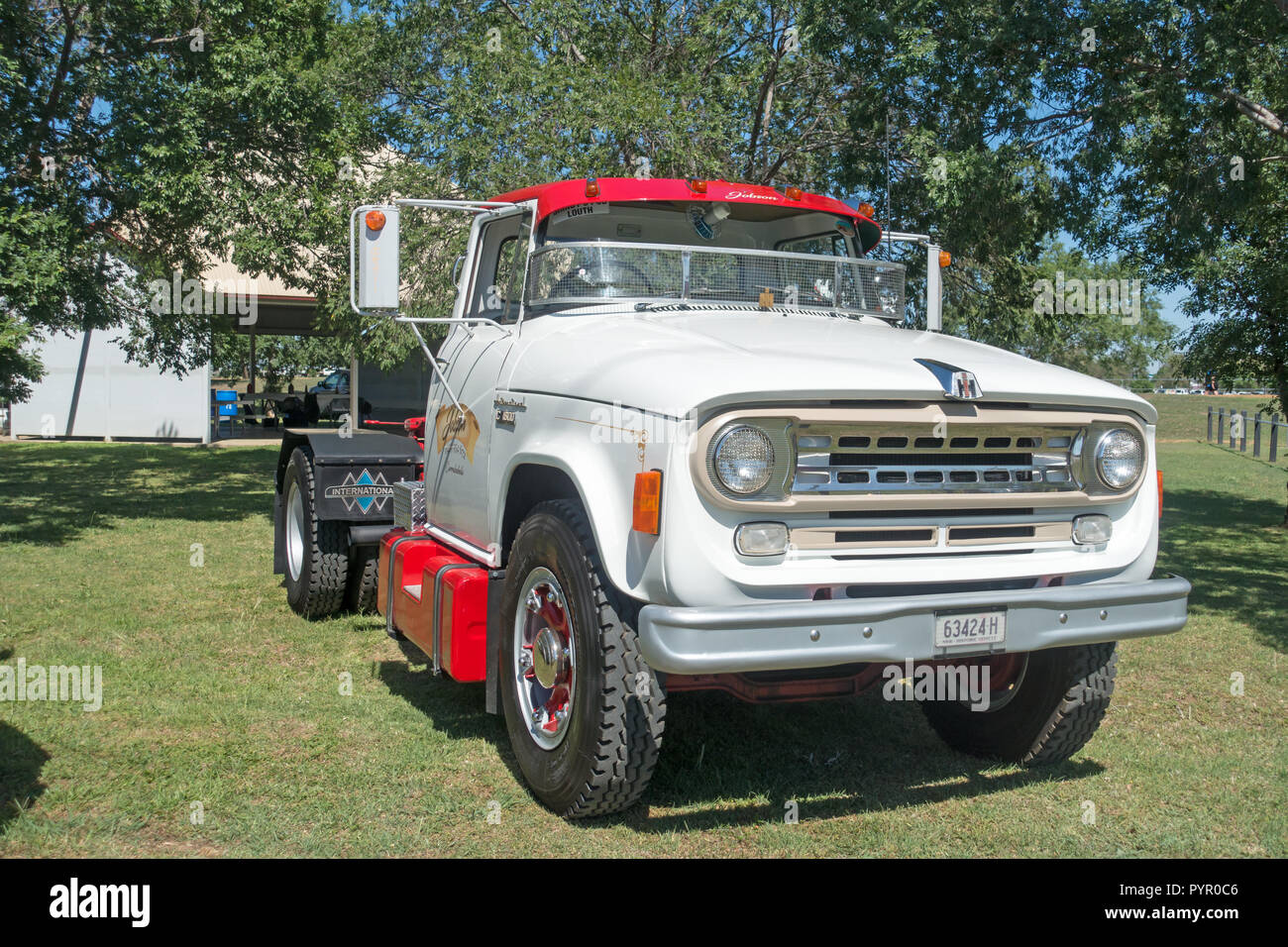 A Restored Vintage International C1800 Truck. Stock Photo