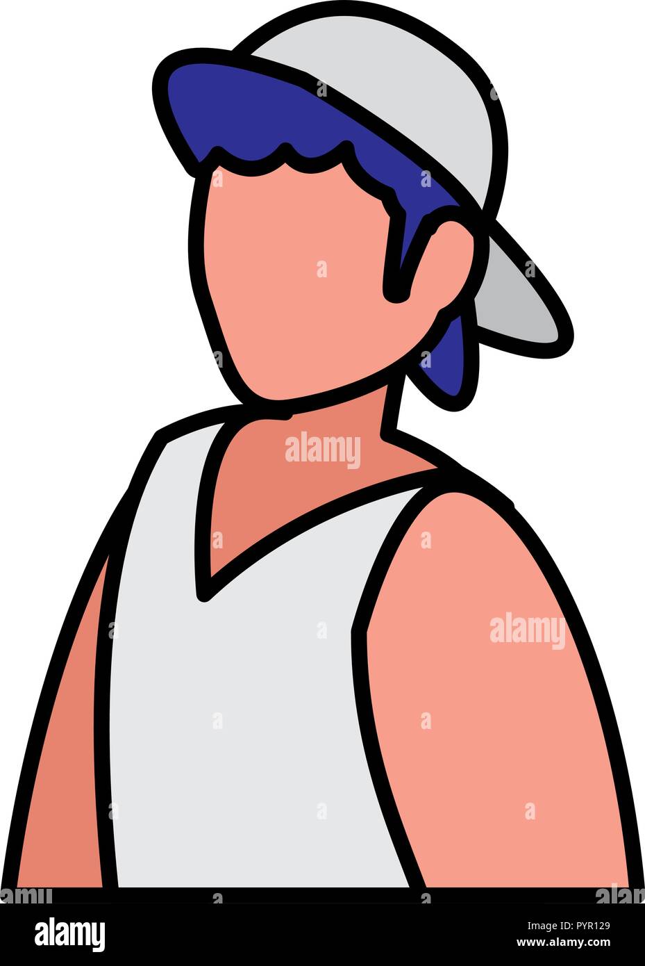 young man modeling character vector illustration design Stock Vector ...