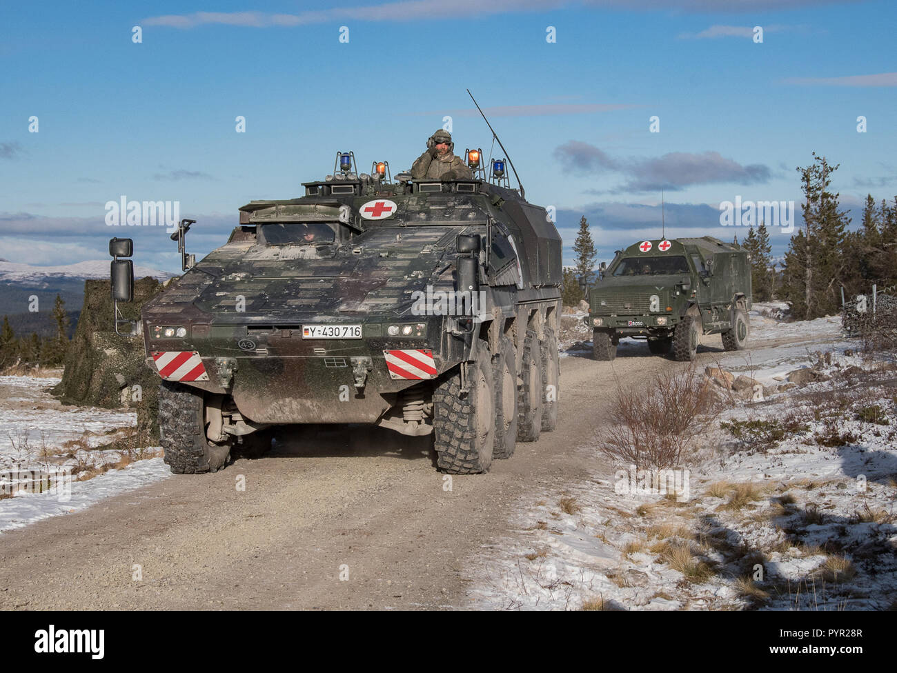 A NATO Readiness Joint Task Force train together at the Rena training ...