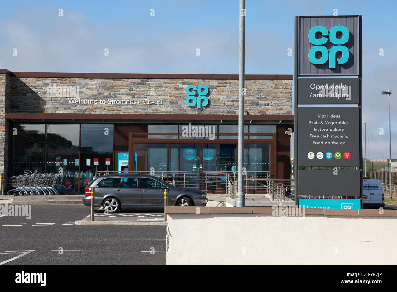 The Cooperative supermarket opened in Stromness, Orkney in 2015 Stock Photo