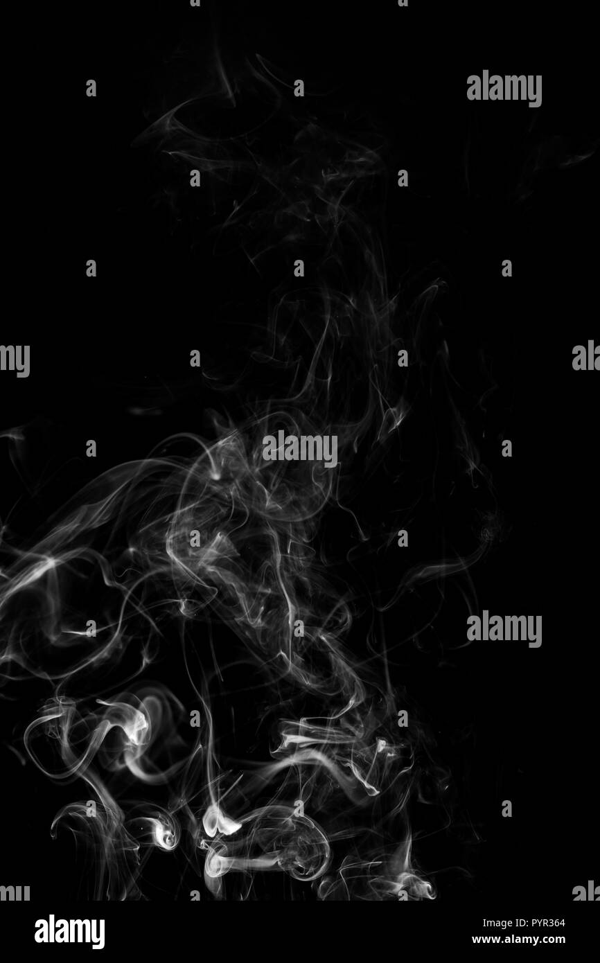 abstract white smoke in the air on a black background Stock Photo - Alamy