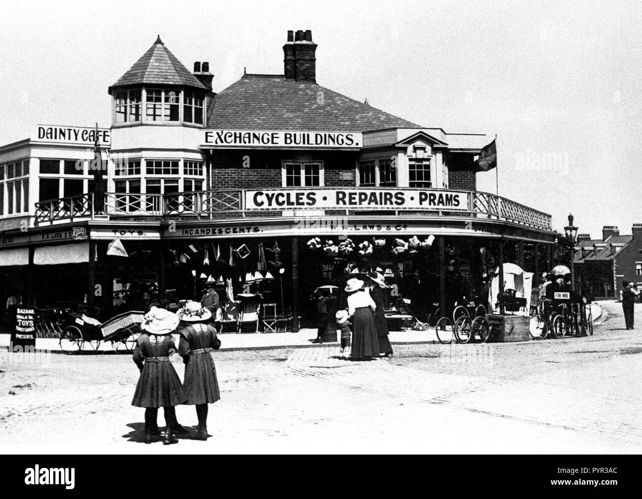 Exchange Buildings, Whitley Bay early 1900s Stock Photo Alamy