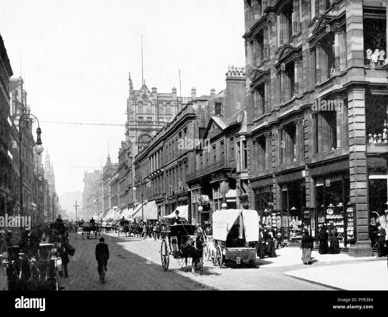 Buchanan Street, Glasgow early 1900s Stock Photo Alamy