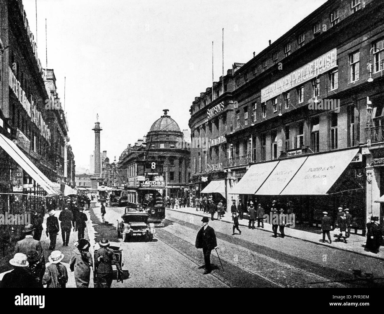 Grainger Street, Newcastle Upon Tyne early 1900s Stock Photo