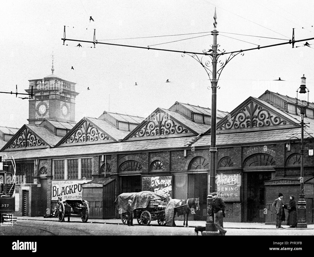 Market Hall, Ashton under Lyne early 1900s Stock Photo