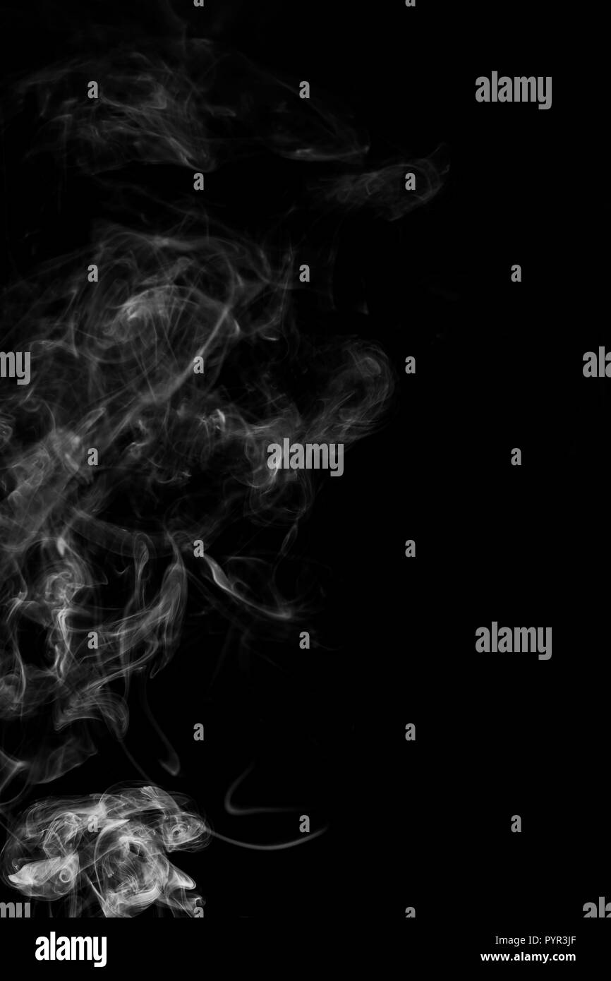 The abstract figure of the smoke on a black background Stock Photo - Alamy