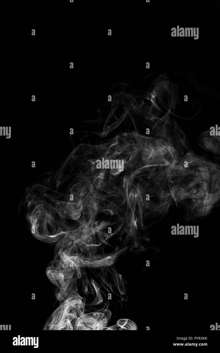 The abstract figure of the smoke on a black background Stock Photo - Alamy