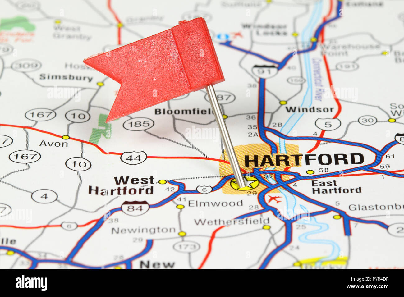 Hartford connecticut map hires stock photography and images Alamy
