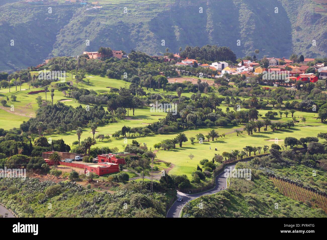 Gran Canaria golf course distant view of a country club in Canary