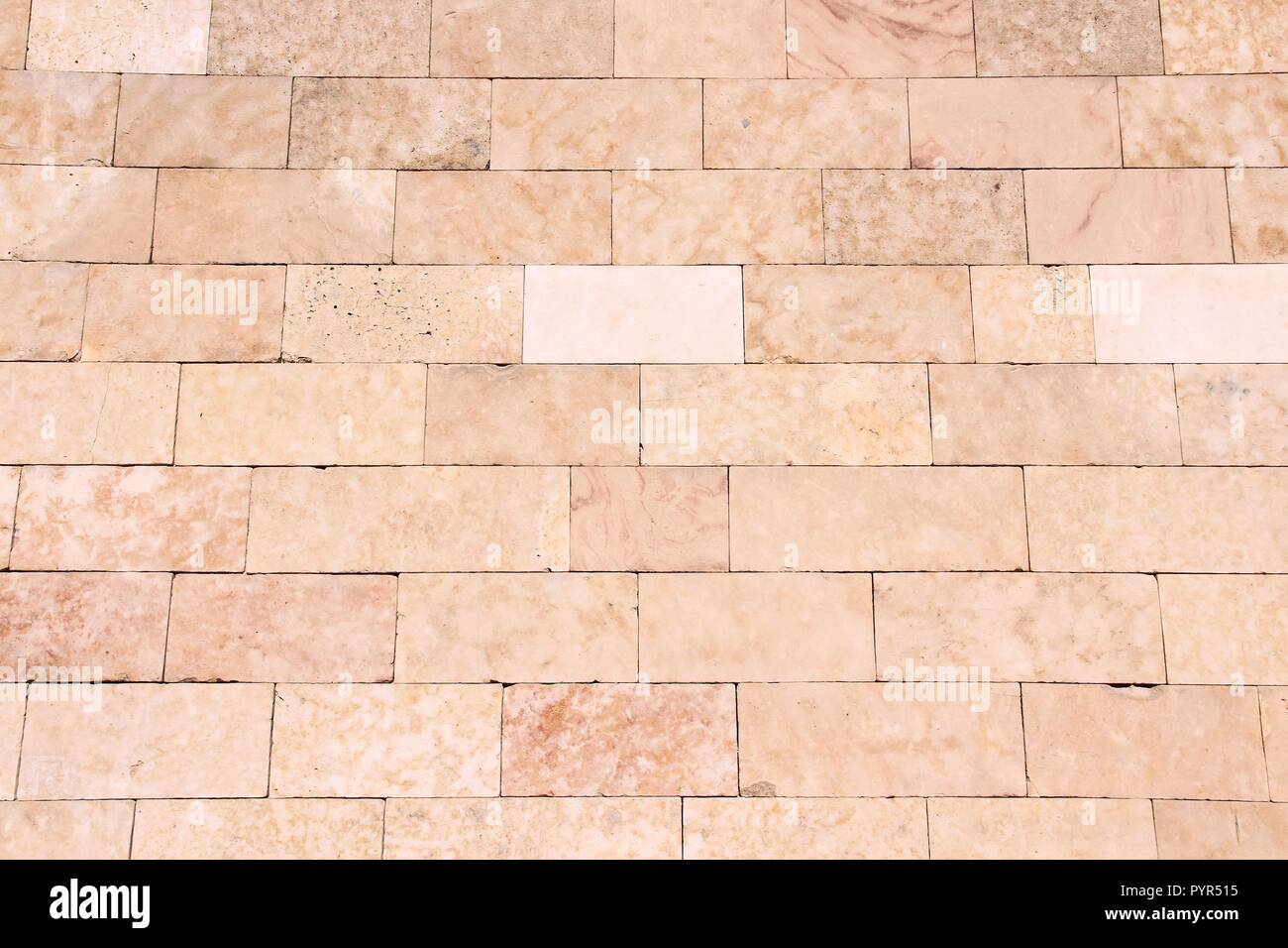 Egyptian sandstone wall background. Flat stone texture abstract Stock