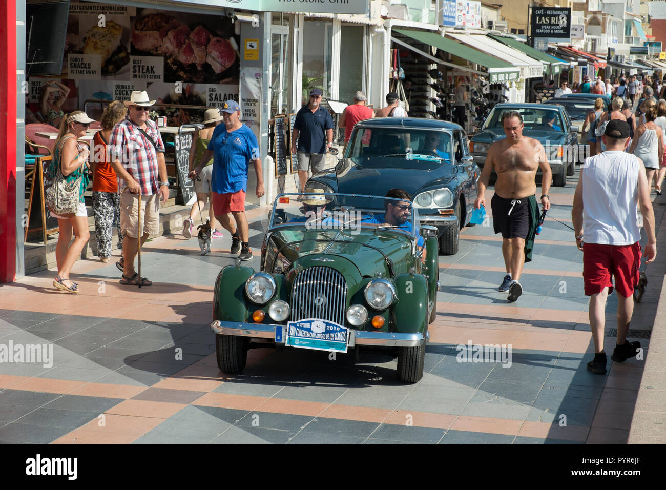 Morgan. Classic car meeting in Torremolinos, Málaga, Spain. Stock Photo